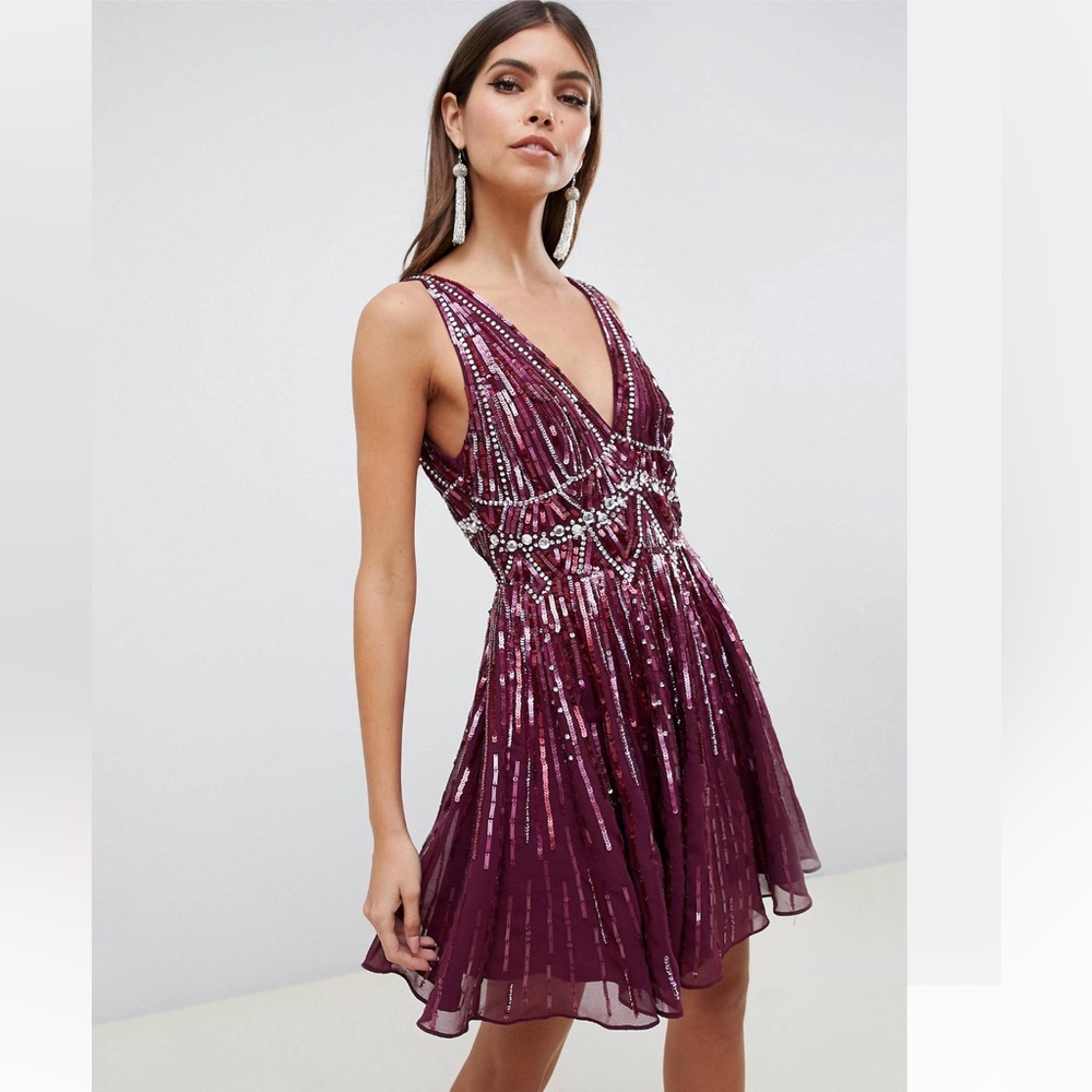 ASOS design scattered sequin mini dress